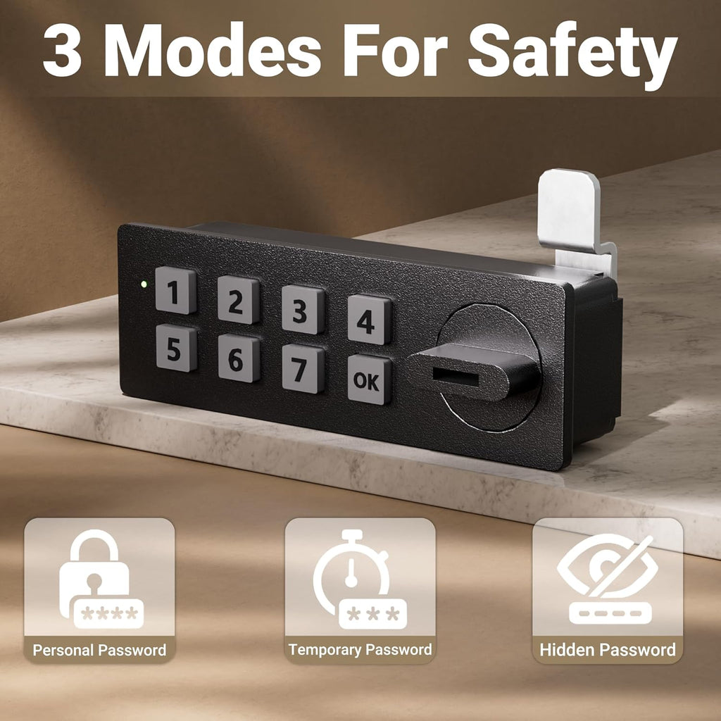 Hidden In Wall Safe with Vent Cover, Electronic Wall Mount Safe with Magnetic Concealment, Small Recessed Hidden Safe