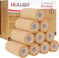 Self Adhesive Bandage Wrap – 4" x 5 Yard, 12 Rolls Cohesive Tape for Athletic & Sports - Self Adherent Medical Tape