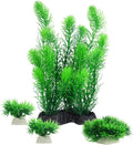 Aquarium Plants, Artificial Aquarium Decorations for Fish Tank Decor, Pack of 4