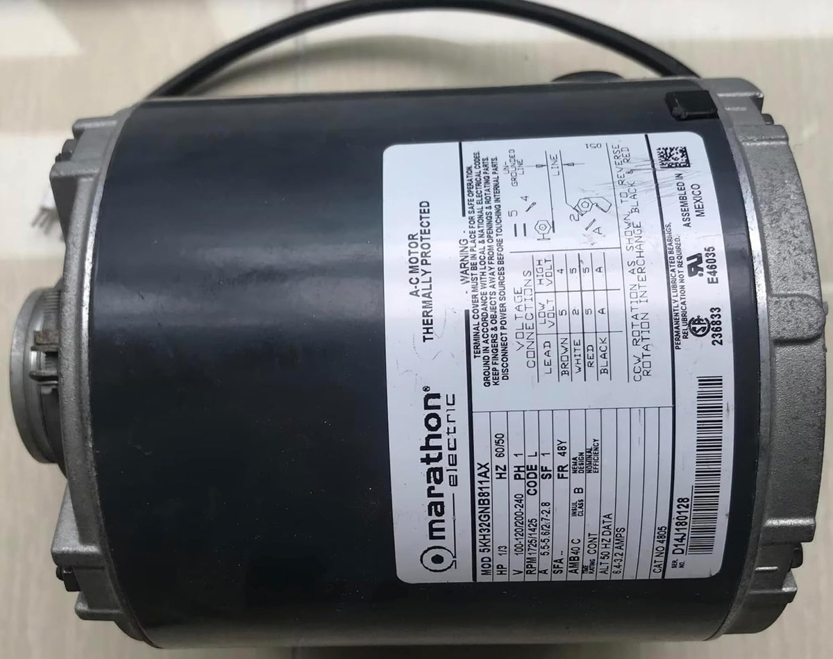 Marathon Electric Motor (MOD 5KH32GNB811AX)/ 1/3 HP AC Motor Thermal Protected