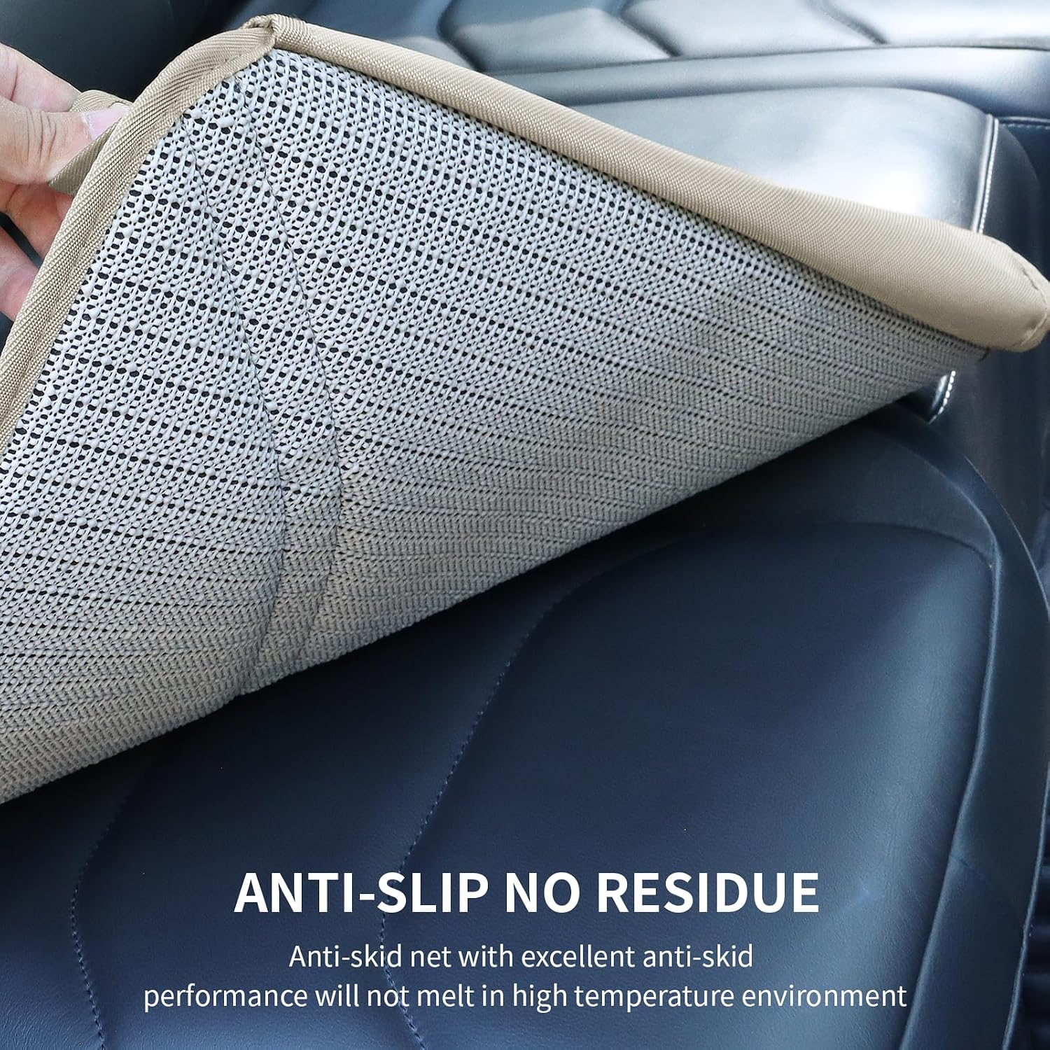Car Seat Protector Leather Waterproof Child Safety Seat Protector Cover with Thick Pad and 2 Large Pockets Durable