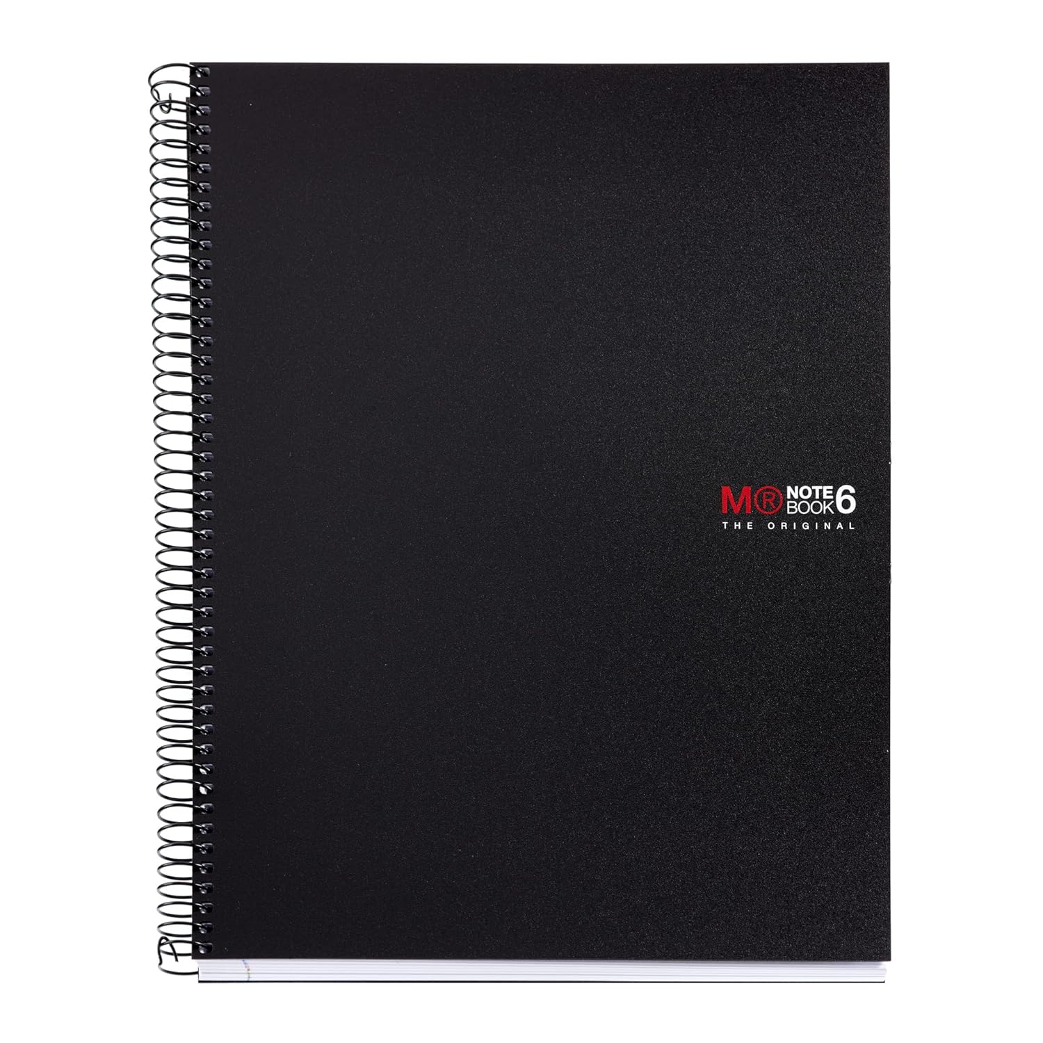 Miquelrius 8.25 x 11.75 A4 Wirebound Notebook, 6-Subject, Graph Paper, Black (2824)