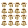 uxcell 16Pcs Flange Sleeve Bearings, 8mm Bore x 12mm OD x 10mm Length, Self-Lubricating Sintered Bronze Bushings