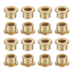 uxcell 16Pcs Flange Sleeve Bearings, 8mm Bore x 12mm OD x 10mm Length, Self-Lubricating Sintered Bronze Bushings