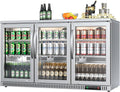 3-Glass Door Back Bar Cooler, 11.48 Cu.Ft Under Counter/Freestanding