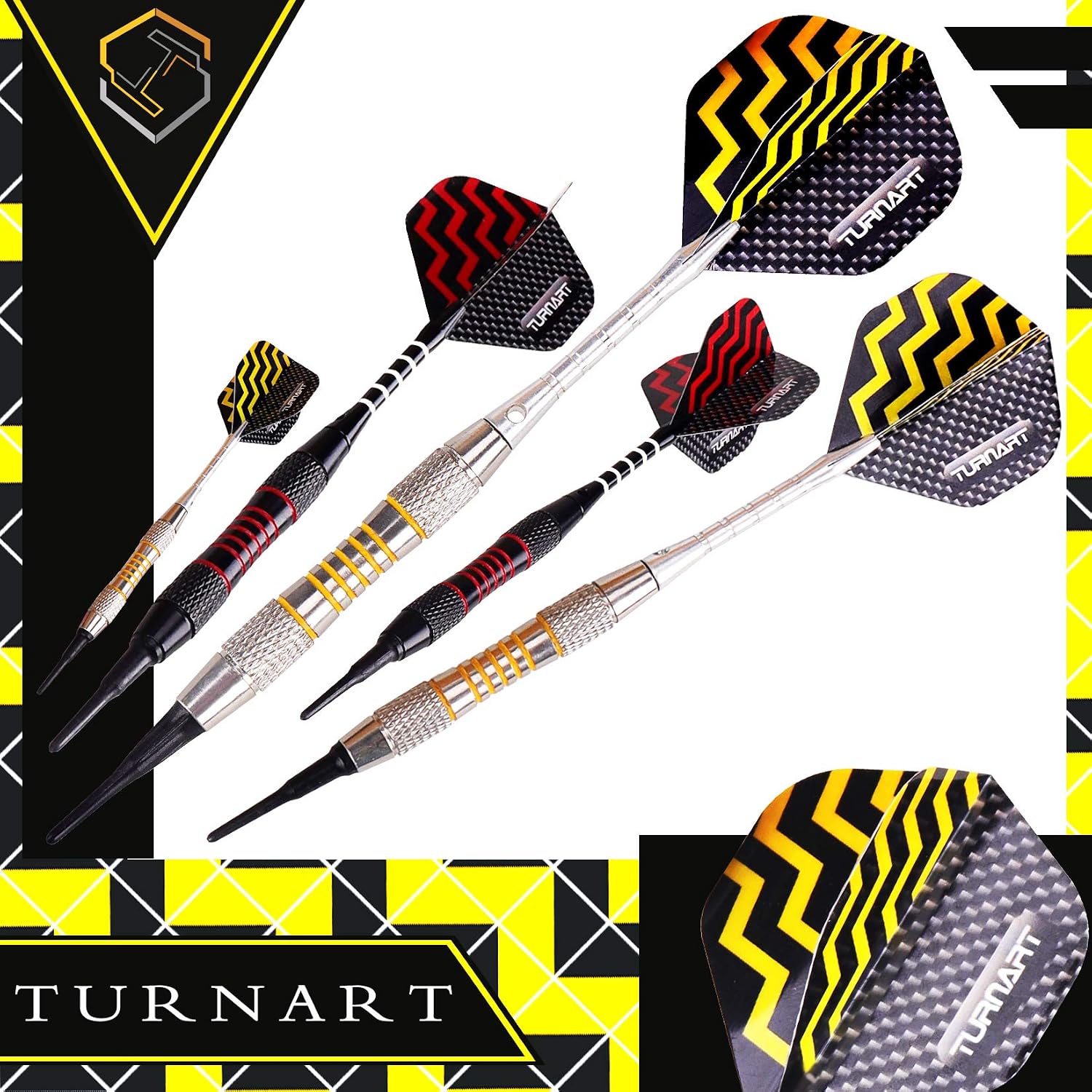 Darts Plastic Tip 9 Pcs 18 Grams Professional Soft Tip | Darts Set for Electronic Dartboard with 50 Extra Tips 9