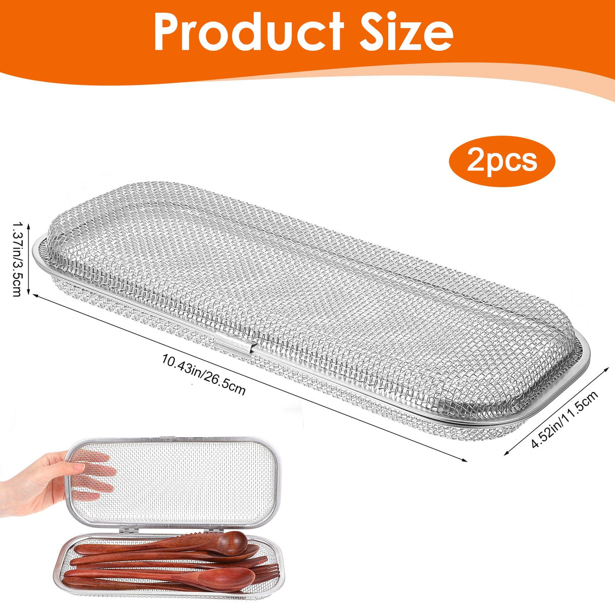 2 Pcs Dishwasher Basket For Small Items, Utensil Holder for Spoons Forks