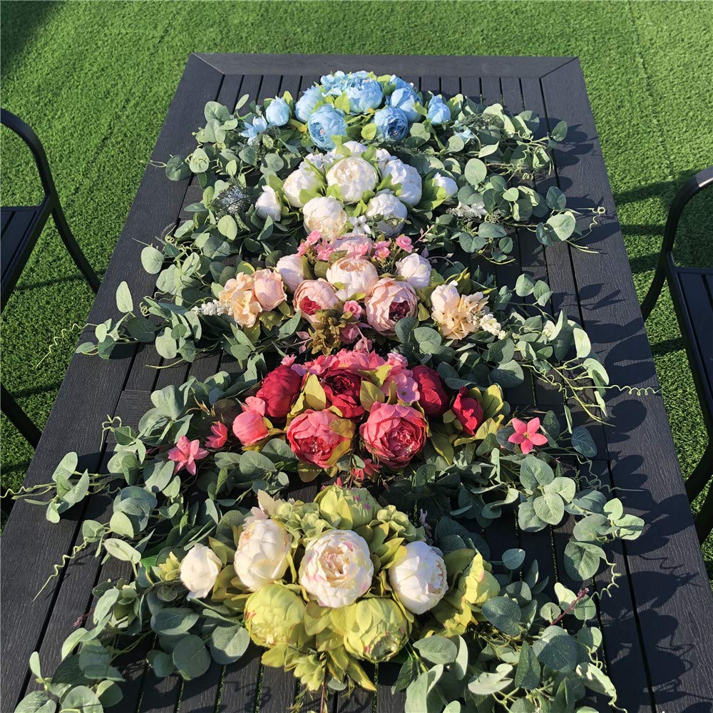 Wedding Arch Flowers 30 Inch Rustic Artificial Floral Swag Decor