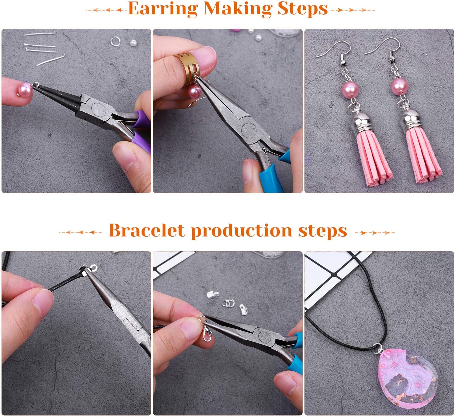 Jewelry Making Supplies Kit, Jewelry Making Kit with Jewelry Making Tools, Jewelry Wires and Jewelry Findings for