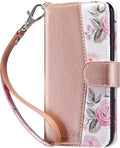 for iPhone SE 3(2022)/SE(2020)/8/7 Wallet Case with Card Holder, Premium Floral PU Leather Flip Case with Kickstand