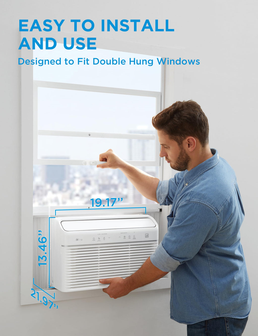 7,800 BTU Window Air Conditioner, Inverter Technology, 340 Sq Ft