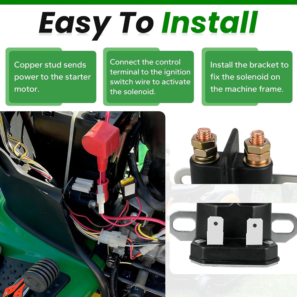 12V Starter Solenoid Relay Compatible with John Deere, for 862-1211-211-16 | Compatible with Cub Cadet MTD Troy-Bilt
