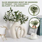 10pcs 10” Faux Olive Leaves Stems Artificial Branches for Vases