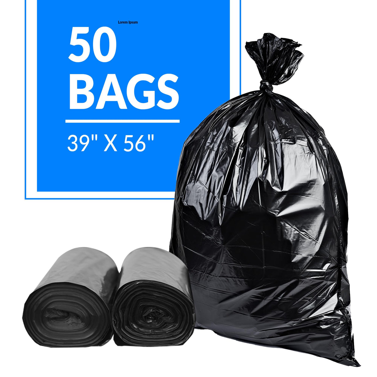 55-60 Gallon Trash Bags Heavy Duty