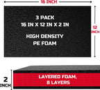 Tool Box Foam Organizer 16x12x2 inch 3Pack, Kaizen Sheets for Pro Tool Control, Custom Tool Shadow Inserts for Cases