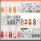 6 Pcs All Holiday Nail Art Plates Stamping Set for DIY Print