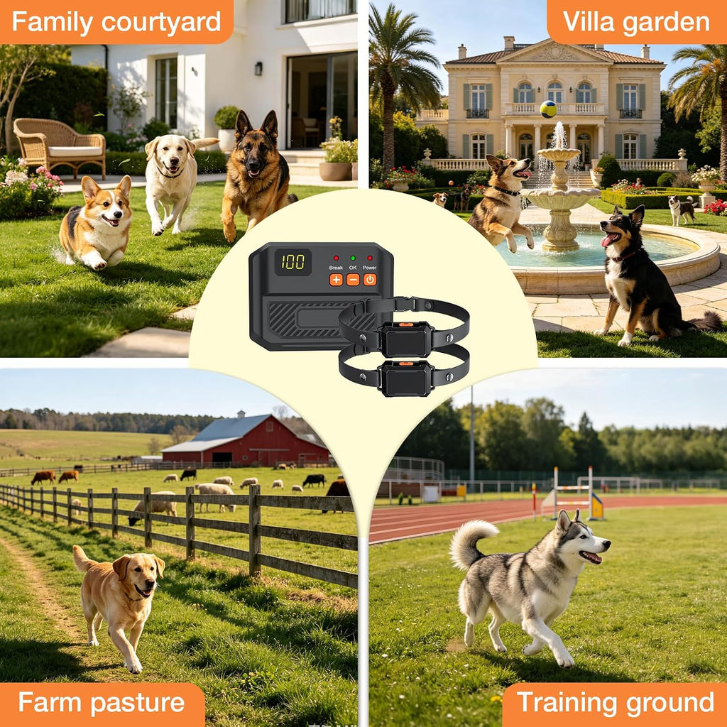 Electric Fence for Dog,2026 Underground Dog Fence System,2 x Collar