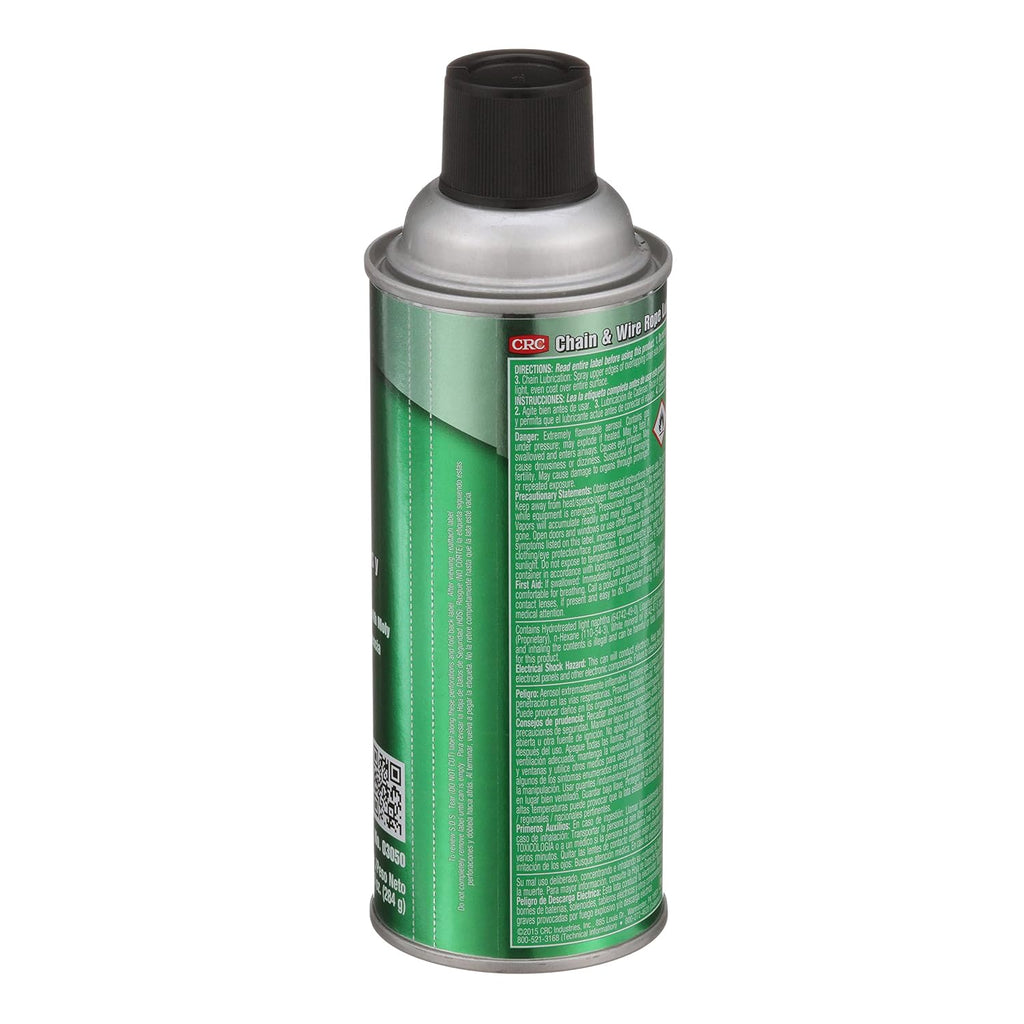 CRC Chain and Wire Rope Lubricant Spray with Moly - Extreme Duty - 10 oz