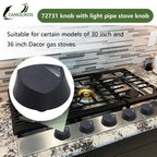 2PCS dacor Stove top knobs 72731 Knobs with Light Piping Cooktop Knob Replace for Gas Cooktop Stovetop Compatible with Dacor