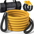 1" x20ft Kinetic Recovery Rope 33K lbs with 2 Soft Shackles Yellow
