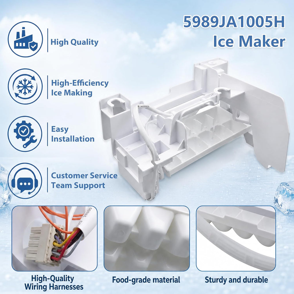 5989JA1005H Refrigerator Ice Maker Assembly, Replace for LG Refrigerators