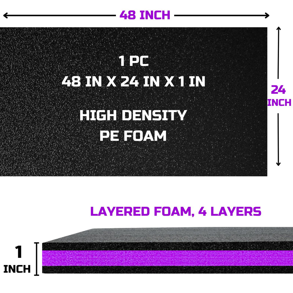 Tool Box Foam Organizer 48x24x1 inch 1 PC, Kaizen Sheets for Pro Tool Control, Custom Tool Shadow Inserts for Cases &