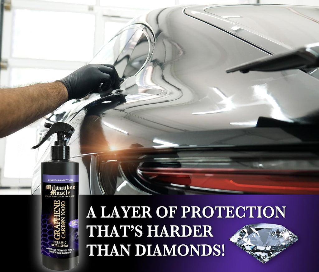 16oz Graphene Ceramic Coating Detail Spray Wax - The Best Protection Against Scratches, Swirls, Paint Chips, No Buff
