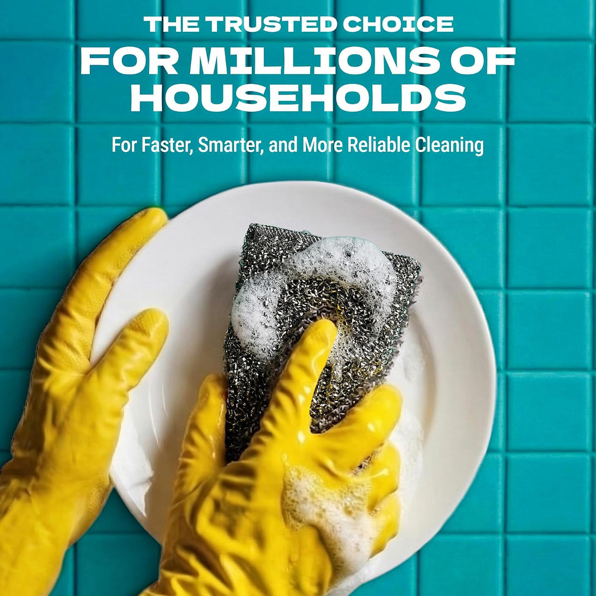 Kitchen Sponges for Dishes, Scouring Pads Non Scratch Scrubbers