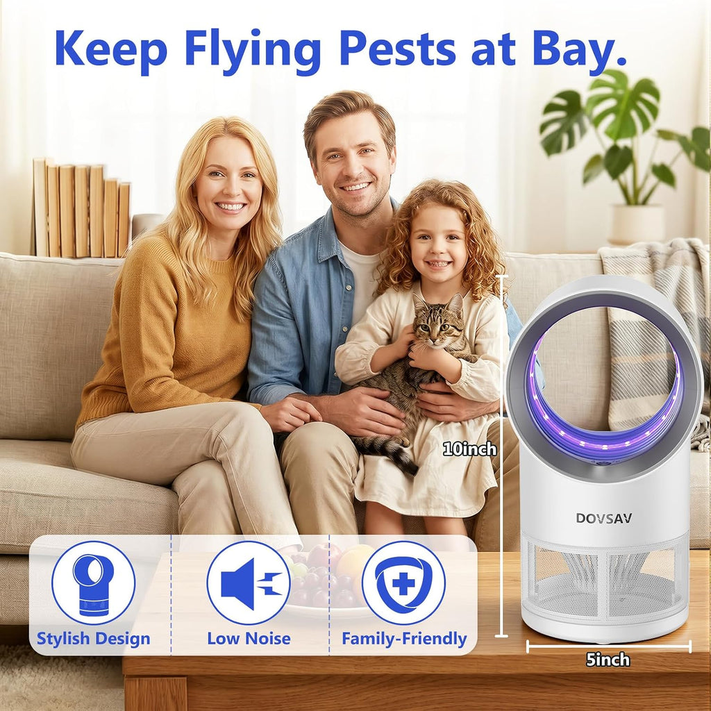 Fruit Fly Traps for Indoors, White Gnat Trap Indoor with Suction & Timer | Uv Light Lures Fruit Flies/Gnats, Timer