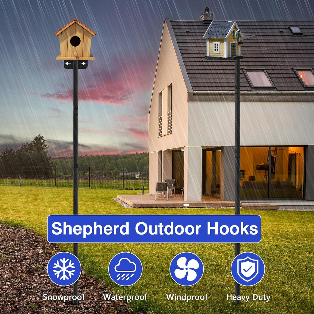80 Inch Adjustable Bird Feeder Pole,Bird House Pole Suitable for Feeders & Birdhouse,Weather Station,Heavy-Duty