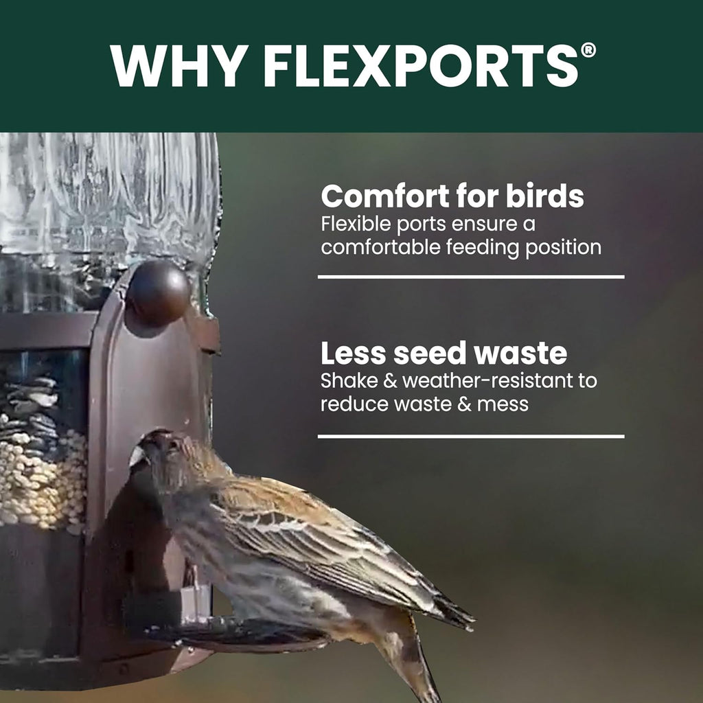 Squirrel-Be-Gone Max Bird Feeder, (4) Flexport Feeding Stations