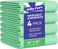 Washable Bed Pad Waterproof, 4 Pack 36"x36" Pads for Incontinence Adults
