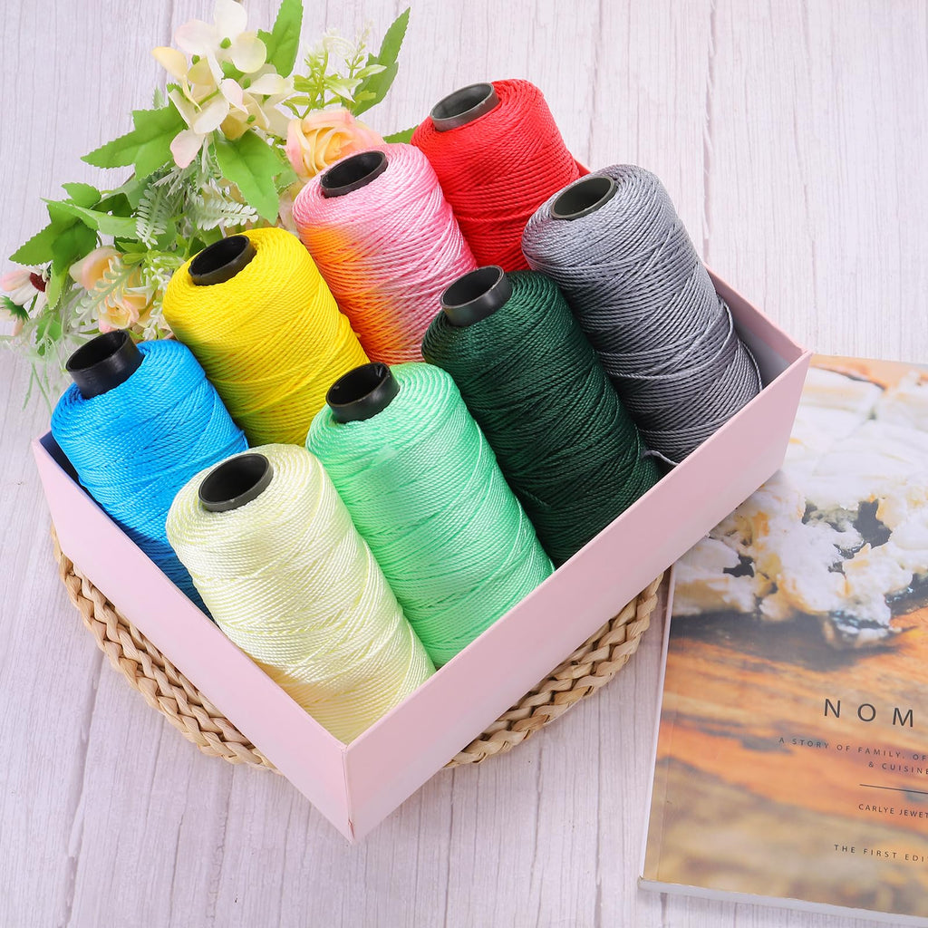Nylon String 3 Strands Twisted Mason Line 1.5mm x 218 Yards Nylon Twine String for DIY Projects, Home Improvement