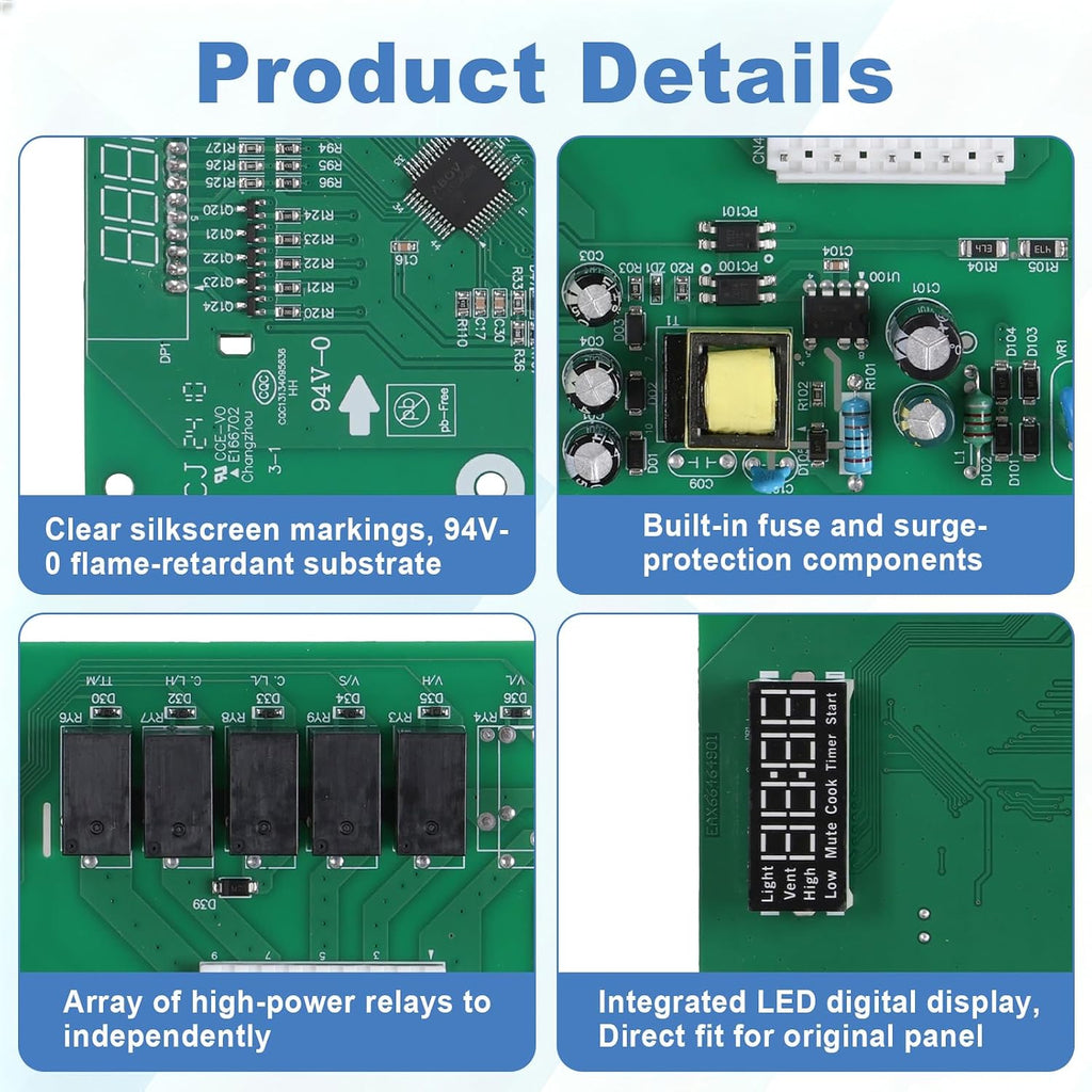 WB27X29801 Microwave Control Board Fits GE JVM3162 JNM3163 Series