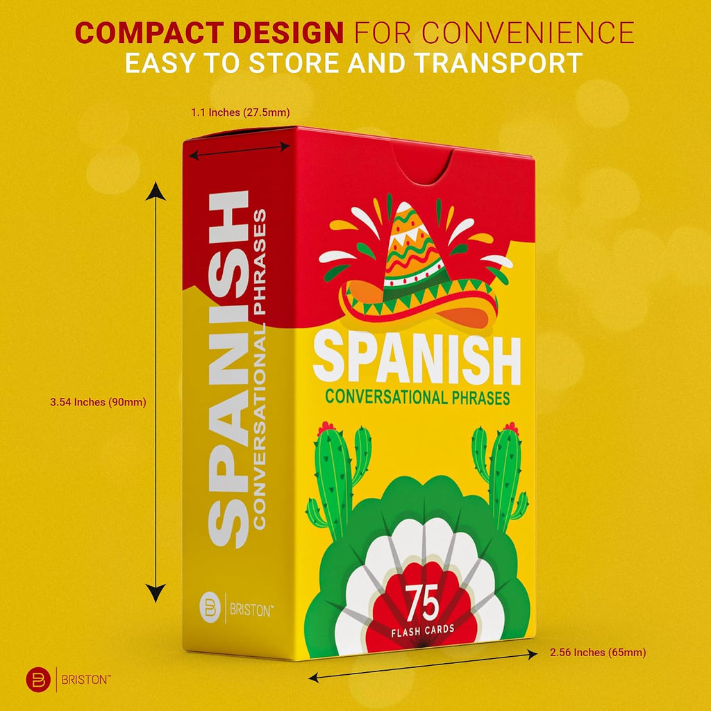 Spanish Conversational Phrases Flash Cards with Audio – 75 for Beginners | Back to School Spanish class resource with