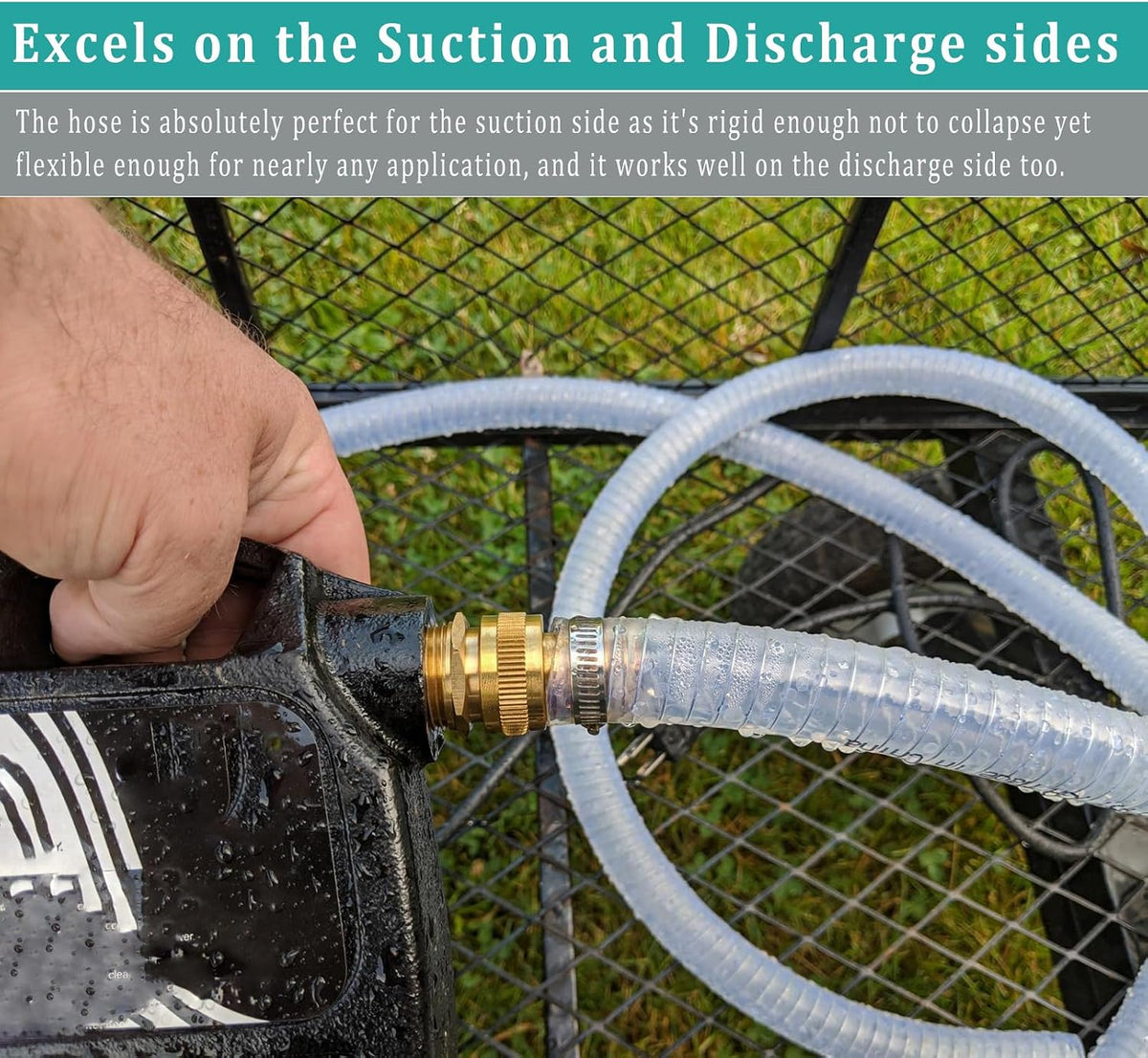 Suction Hose 3/4"id 5ft Clear Wire Reinforced PVC Vinyl Tubing