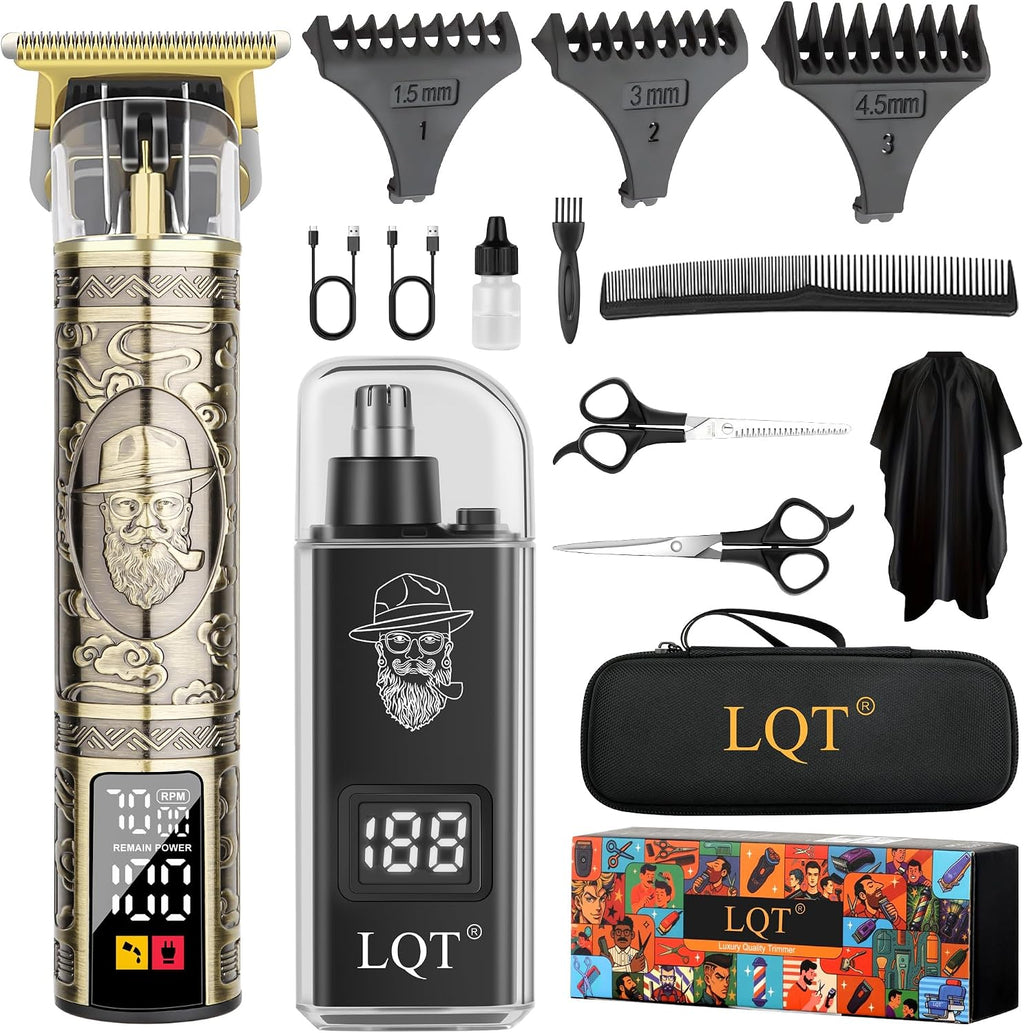 Hair Clippers for Men 2 in 1 Beard and Mustache Trimmer for Men T Liners Trimmers Electric Cordless Nose and Ear Hair