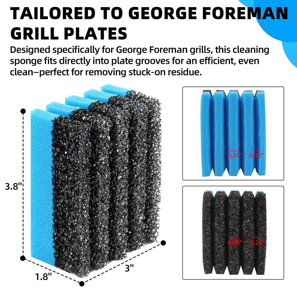 12207 Cleaning Sponge and Grill Scraper for George Foreman Grill