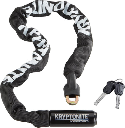 Keeper 785 Bike Chain Lock, 2.8 ft Heavy Duty Anti-Theft Lock | 7mm Manganese Steel Links, 85cm Length, Disc-Style