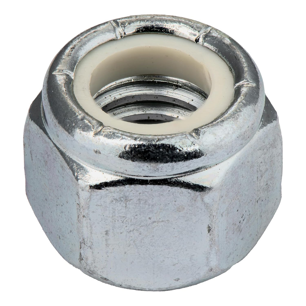 3/8"-16 (100 Pack) Nylock Hex Nuts, Grade 2, Nylon Insert Locknut by Makers Bolt