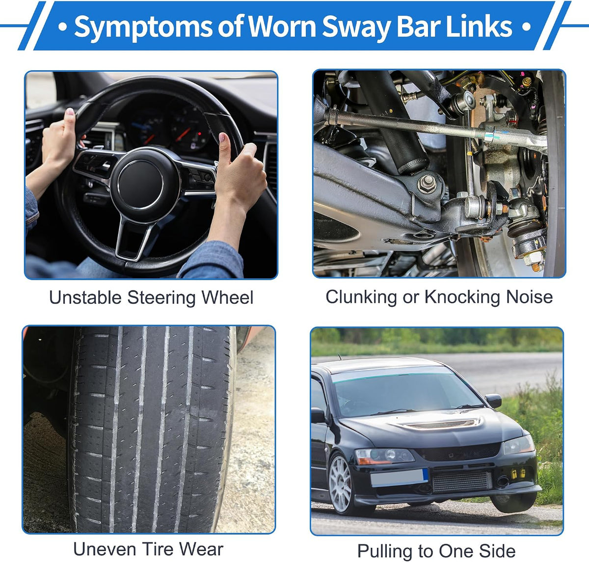 Front Stabilizer Bar Links with 2 Pcs Bushing for Dodge Durango 2011-2015 for Jeep Grand Cherokee Sway Bar Link Kits No.K750578/K750579 1 Set