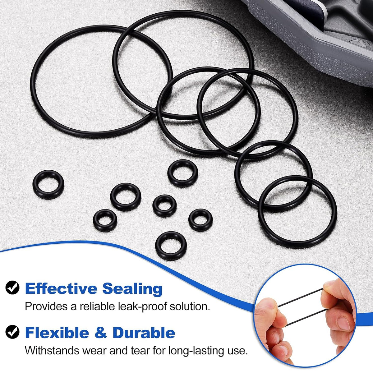 uxcell 1Pcs AS-164 NBR 70A O-Rings 6-1/4"ID x 3/32"CS/6.237"ID x 0.103"CS
