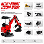 3,100 lbs Mini Excavator with Kubota-Engine & Side Swing Boom