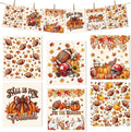 Fall Swedish Dishcloths, 6 PCS Football Pumpkin Kitchen Dish Cloth