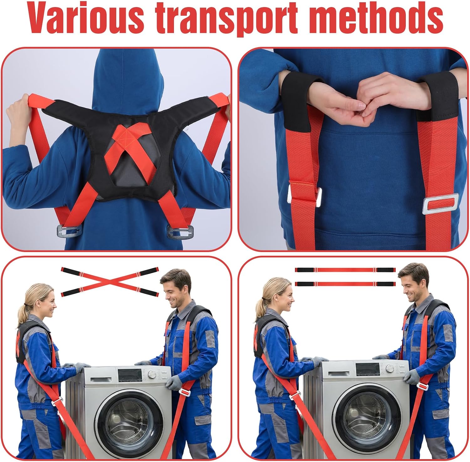 Moving Straps 2-Person Lifting and Moving System Transporting Heavy Objects up to 880lbs Efficiently Safely Suitable