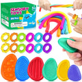 Fidget Sensory Toys for Kids: 26 Pack Quiet Squishy Fidgets for Classroom Students Prizes- Textured Soft Fidget Rings