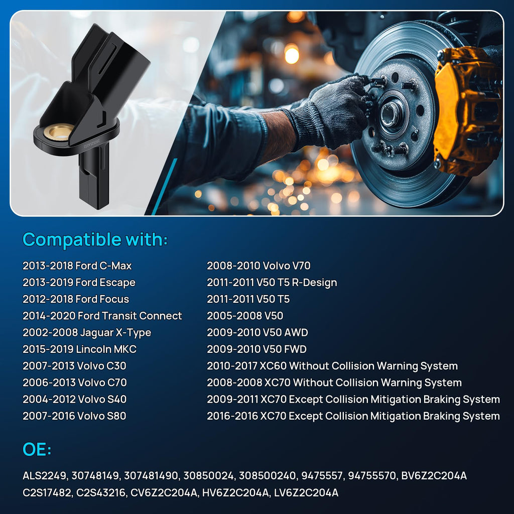 ABS Wheel Speed Sensor Front Left Right Fit for Ford Escape Focus 2012-2019