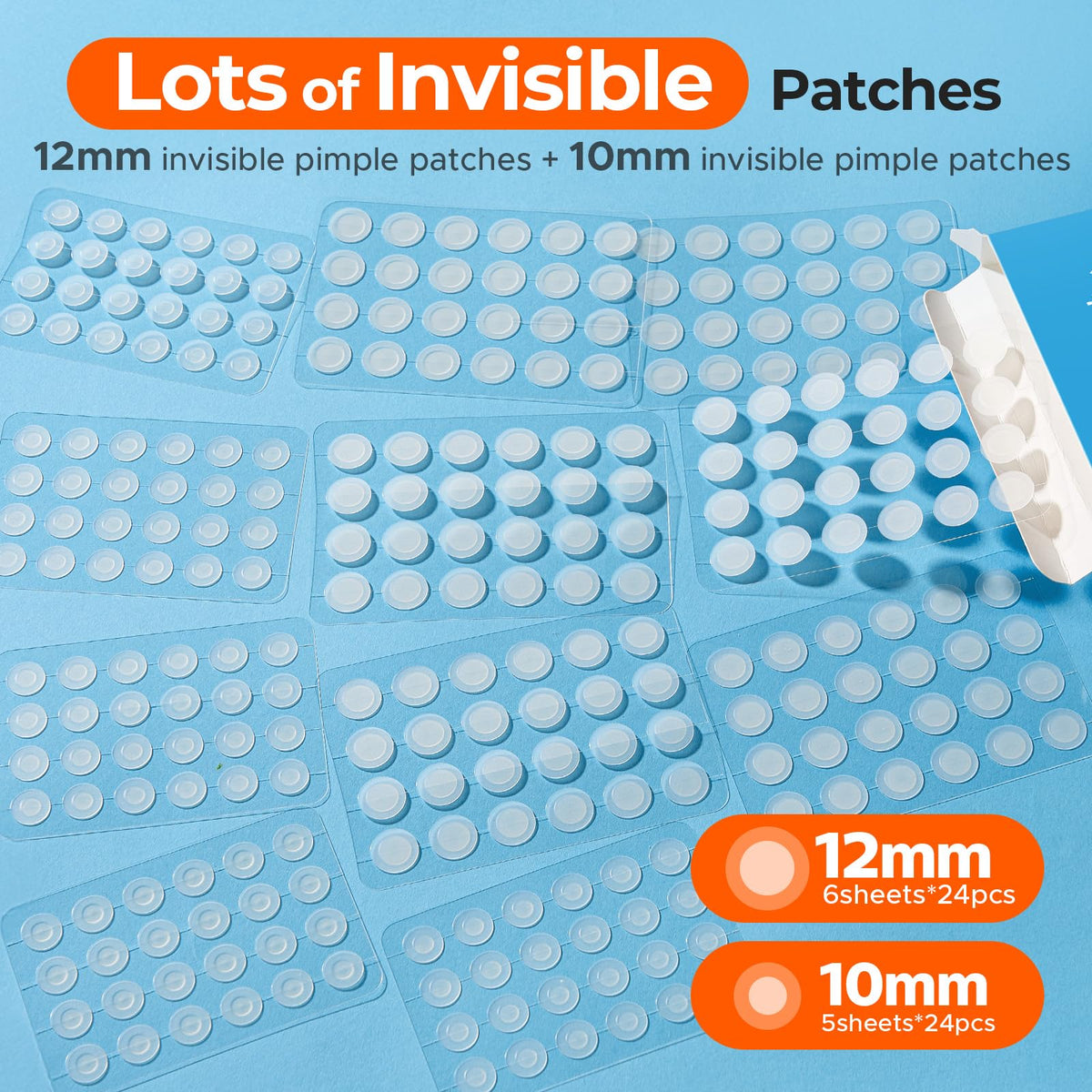 Ultra-Thin Invisible Pimple Patches for Teens & Makeup 264 Pcs