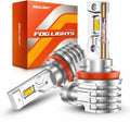 H11 LED Fog Light Bulb, 35000LM 6500K Cool White, H16 H8 LED Fog Lights Brighter Road Visibility in Fog & Rain