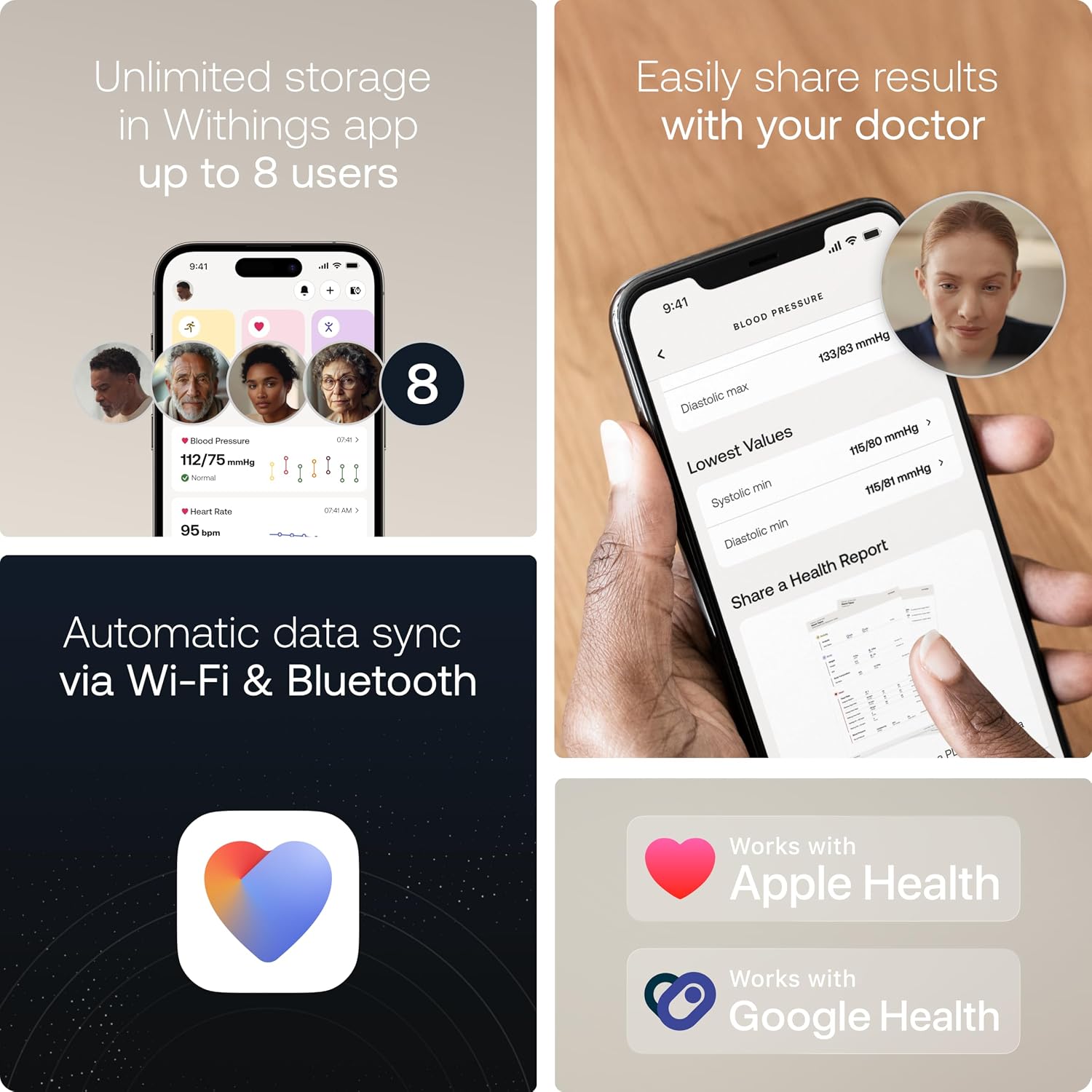 BPM Vision - Blood Pressure Monitor, FDA-Cleared, WiFi & Bluetooth